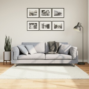 vidaXL, vidaXL Teppich OVIEDO Kurzflor Creme 160x160 cm