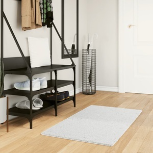 vidaXL, vidaXL Teppich OVIEDO Kurzflor Grau 60x110 cm
