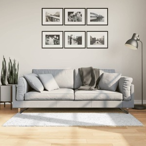 vidaXL, vidaXL Teppich OVIEDO Kurzflor Grau 80x150 cm