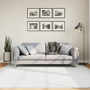 vidaXL, vidaXL Teppich OVIEDO Kurzflor Grau 200x200 cm