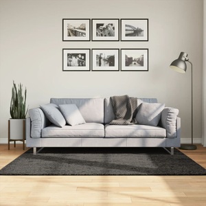 vidaXL, vidaXL Teppich Hochflor Glänzend Anthrazit 120x170 cm, vidaXL Teppich ISTAN Hochflor Glänzend Anthrazit 120x170 cm