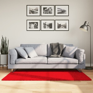 vidaXL, vidaXL Teppich OVIEDO Kurzflor Rot 80x150 cm, vidaXL Teppich OVIEDO Kurzflor Rot 80x150 cm