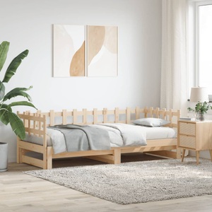 vidaXL, vidaXL Tagesbett Ausziehbar 2x(90x200) cm Massivholz Kiefer, vidaXL Tagesbett Ausziehbar 2x(90x200) cm Massivholz Kiefer