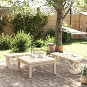 vidaXL, vidaXL Gartenbänke 2 Stk. Massivholz Tanne