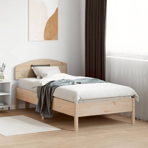 vidaXL, vidaXL Massivholzbett mit Kopfteil 75x190 cm Kiefer