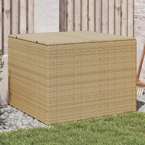 vidaXL, vidaXL Gartentruhe Beige 291L Poly Rattan, vidaXL Gartentruhe Beige 291L Poly Rattan