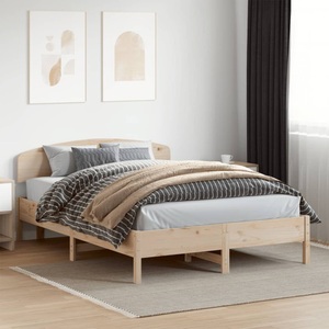 vidaXL Massivholzbett mit Kopfteil 150x200 cm Kiefer