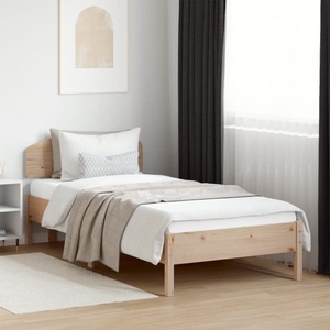 vidaXL, vidaXL Massivholzbett mit Kopfteil 100x200 cm Kiefer