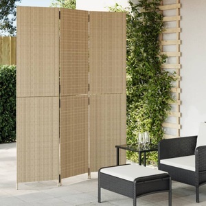 vidaXL, vidaXL Paravent 3-tlg. Beige Poly Rattan, vidaXL Paravent 3-tlg. Beige Poly Rattan