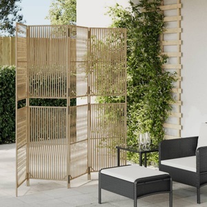 vidaXL, vidaXL Paravent 4-tlg. Beige Poly Rattan, vidaXL Paravent 4-tlg. Beige Poly Rattan
