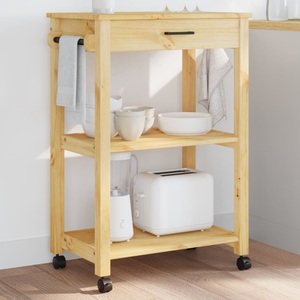 vidaXL, vidaXL Küchenwagen MONZA 60x40x90 cm Massivholz Kiefer, vidaXL Küchenwagen MONZA 60x40x90 cm Massivholz Kiefer
