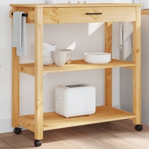 vidaXL, vidaXL Küchenwagen MONZA 84x40x90 cm Massivholz Kiefer, vidaXL Küchenwagen MONZA 84x40x90 cm Massivholz Kiefer