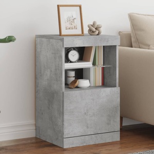 vidaXL, vidaXL Sideboard mit LED-Leuchten Betongrau 41x37x67 cm