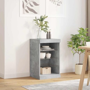 vidaXL, vidaXL Sideboard mit LED-Leuchten Betongrau 41x37x67 cm