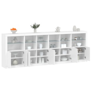 vidaXL, vidaXL Sideboard mit LED-Leuchten Weiß 283x37x100 cm