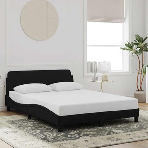 vidaXL, vidaXL Bettgestell mit Kopfteil Schwarz 120x200 cm Samt