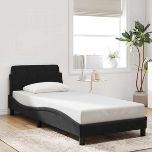 vidaXL, vidaXL Bettgestell mit Kopfteil Schwarz 80x200 cm Samt