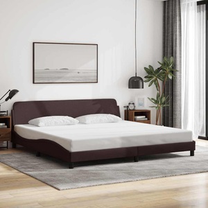vidaXL Bettgestell mit Kopfteil Dunkelbraun 200x200 cm Stoff