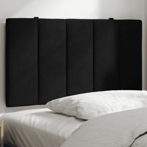 vidaXL, vidaXL Kopfteil-Kissen Schwarz 80 cm Samt, vidaXL Kopfteil-Kissen Schwarz 80 cm Samt