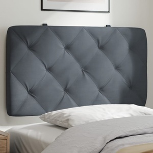 vidaXL, vidaXL Kopfteil-Kissen Dunkelgrau 90 cm Samt, vidaXL Kopfteil-Kissen Dunkelgrau 90 cm Samt