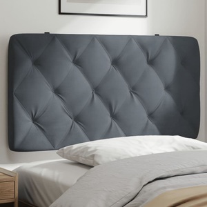 vidaXL, vidaXL Kopfteil-Kissen Dunkelgrau 100 cm Samt, vidaXL Kopfteil-Kissen Dunkelgrau 100 cm Samt