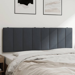 vidaXL, vidaXL Kopfteil-Kissen Dunkelgrau 160 cm Samt, vidaXL Kopfteil-Kissen Dunkelgrau 160 cm Samt