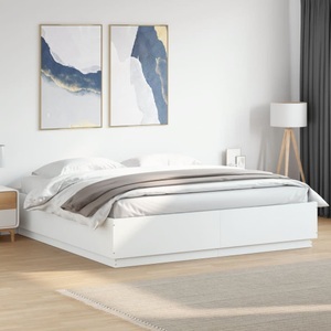 vidaXL, vidaXL Bettgestell Weiß 180x200 cm Holzwerkstoff