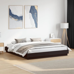 vidaXL, vidaXL Bettgestell Schwarz 200x200 cm Holzwerkstoff