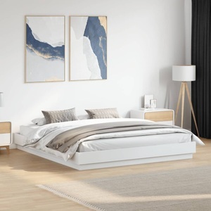 vidaXL, vidaXL Bettgestell Weiß 180x200 cm Holzwerkstoff
