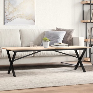 vidaXL, vidaXL Couchtisch-Gestell in X-Form 140x30x43 cm Gusseisen, vidaXL Couchtisch-Gestell in X-Form 140x30x43 cm Gusseisen