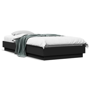 vidaXL, vidaXL Bettgestell mit LED Schwarz 100x200 cm