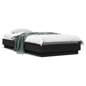 vidaXL, vidaXL Bettgestell mit LED Schwarz 90x200 cm, vidaXL Bettgestell mit LED Schwarz 90x200 cm