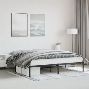 vidaXL, vidaXL Bettgestell Metall Schwarz 193x203 cm
