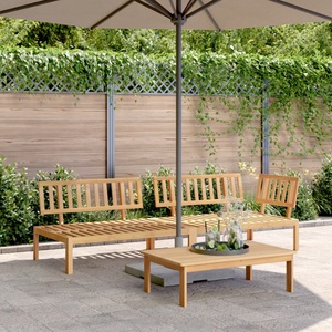vidaXL, vidaXL 3-tlg. Garten-Sofagarnitur aus Paletten Massivholz Akazie