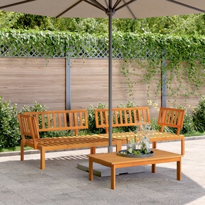 vidaXL, vidaXL Garten-Ecksofas aus Paletten 2 Stk. Massivholz Akazie