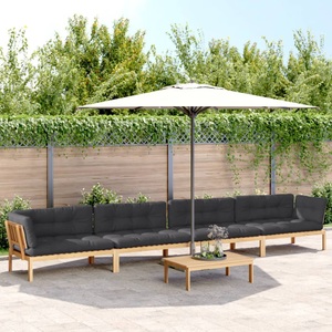vidaXL, vidaXL 5-tlg. Garten-Sofagarnitur aus Paletten mit Kissen Akazienholz