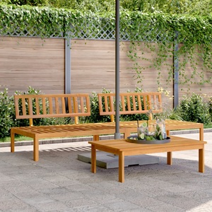 vidaXL, vidaXL Garten-Mittelsofas aus Paletten 2 Stk. Massivholz Akazie