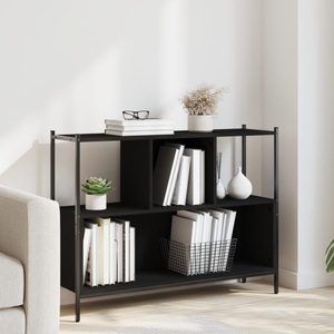 vidaXL, vidaXL Bücherregal Schwarz 102x28x77,5 cm Holzwerkstoff