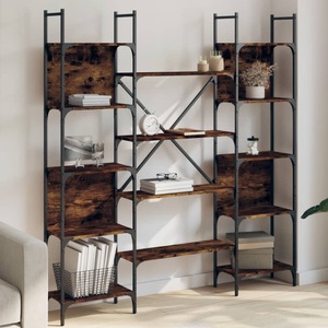 vidaXL, vidaXL Bücherregal Räuchereiche 155,5x24x166,5 cm Holzwerkstoff