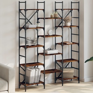 vidaXL, vidaXL Bücherregal Räuchereiche 127,5x28,5x172,5 cm Holzwerkstoff