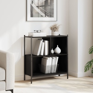 vidaXL, vidaXL Bücherregal Schwarz 72x28x77,5 cm Holzwerkstoff