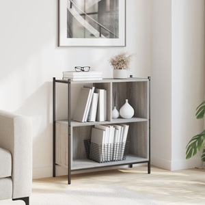vidaXL, vidaXL Bücherregal Grau Sonoma 72x28x77,5 cm Holzwerkstoff, vidaXL Bücherregal Grau Sonoma 72x28x77,5 cm Holzwerkstoff