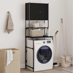 vidaXL, vidaXL Waschmaschinenschrank Schwarz 67x48x194 cm Holzwerkstoff