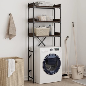 vidaXL, vidaXL Waschmaschinenregal Braun Eichen-Optik 67x25x163 cm