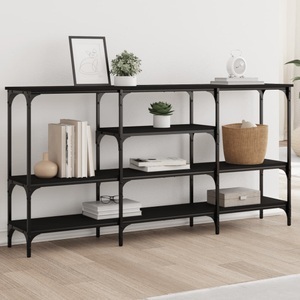 vidaXL, vidaXL Konsolentisch Schwarz 160x29x80 cm Holzwerkstoff, vidaXL Konsolentisch Schwarz 160x29x80 cm Holzwerkstoff