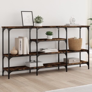 vidaXL, vidaXL Konsolentisch Räuchereiche 160x29x80 cm Holzwerkstoff, vidaXL Konsolentisch Räuchereiche 160x29x80 cm Holzwerkstoff