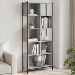 vidaXL, vidaXL Bücherregal Grau Sonoma 72x28x172 cm Holzwerkstoff