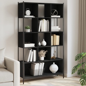 vidaXL, vidaXL Bücherregal Schwarz 102x28x172 cm Holzwerkstoff