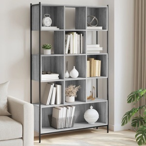 vidaXL, vidaXL Bücherregal Grau Sonoma 102x28x172 cm Holzwerkstoff, vidaXL Bücherregal Grau Sonoma 102x28x172 cm Holzwerkstoff