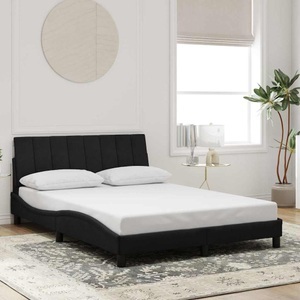 vidaXL, vidaXL Bettgestell mit Kopfteil Schwarz 120x200 cm Samt, vidaXL Bettgestell ohne Matratze Schwarz 120x200 cm Samt